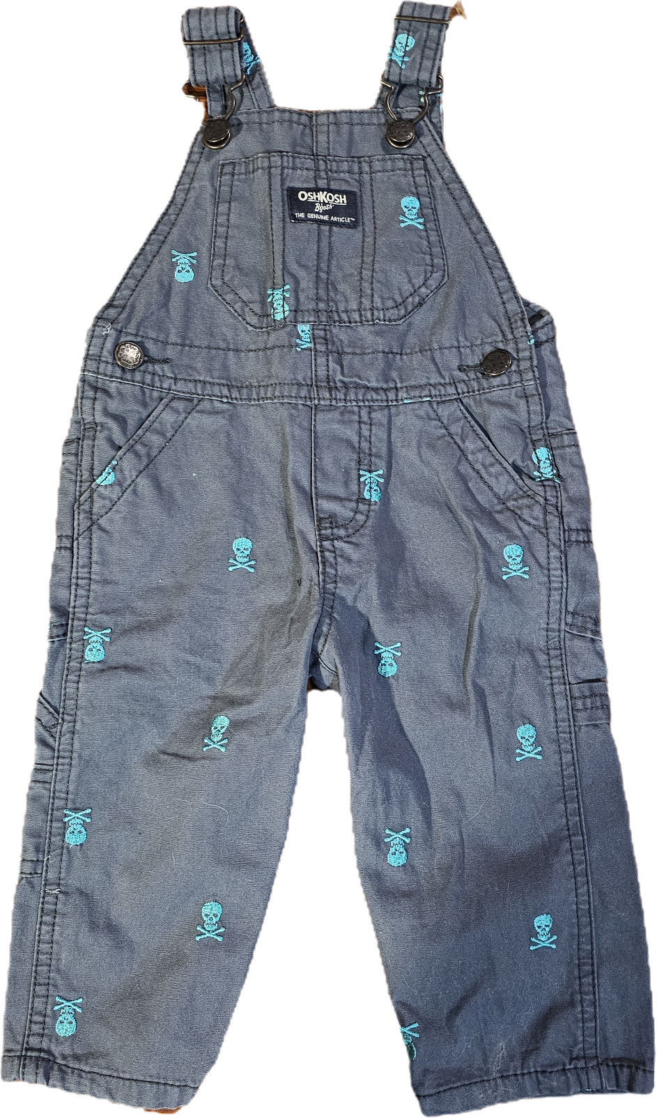 Osh Kosh Overalls Skulls 9m