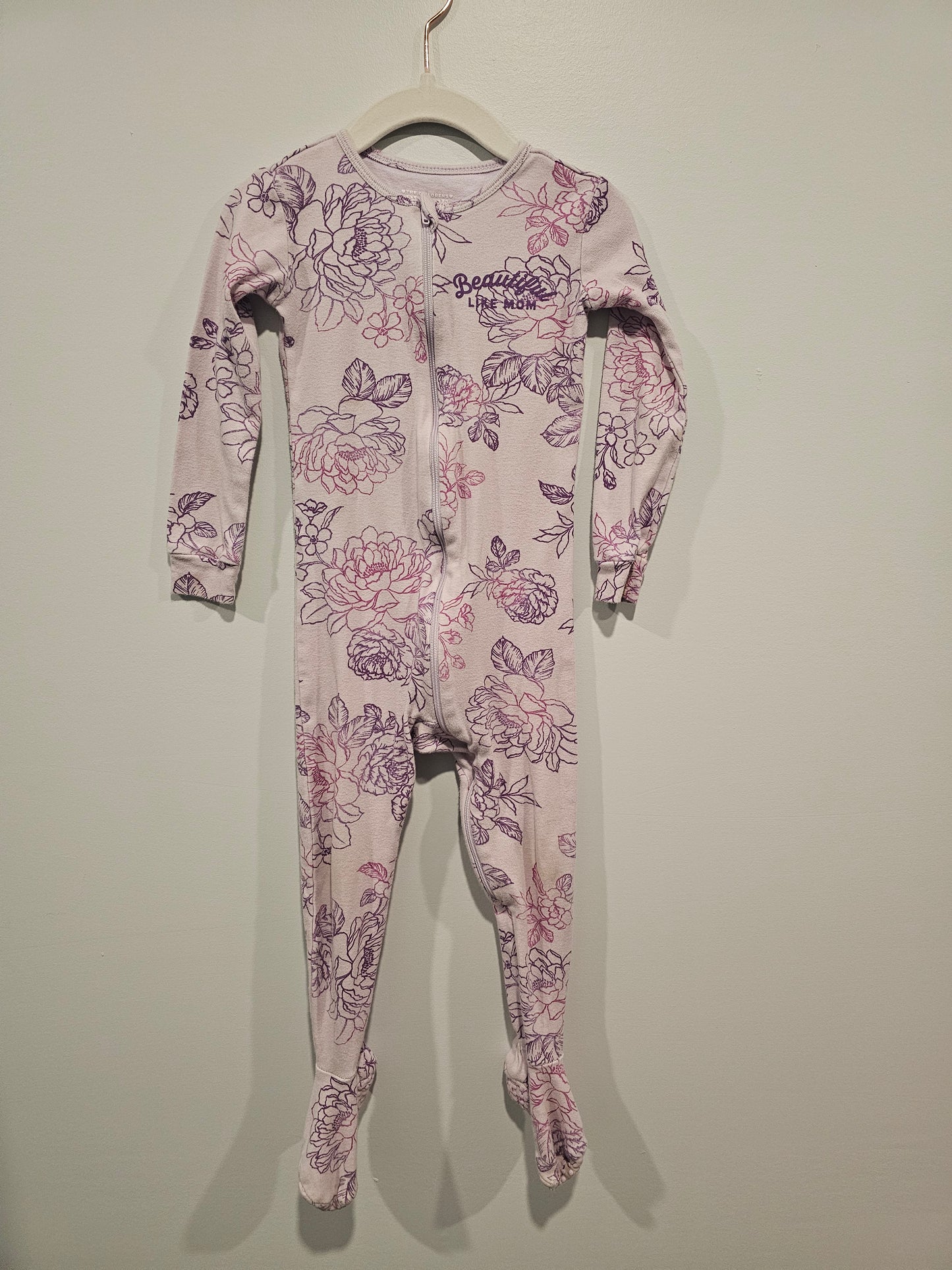 Childrens Place Sleeper Purple Floral 2T