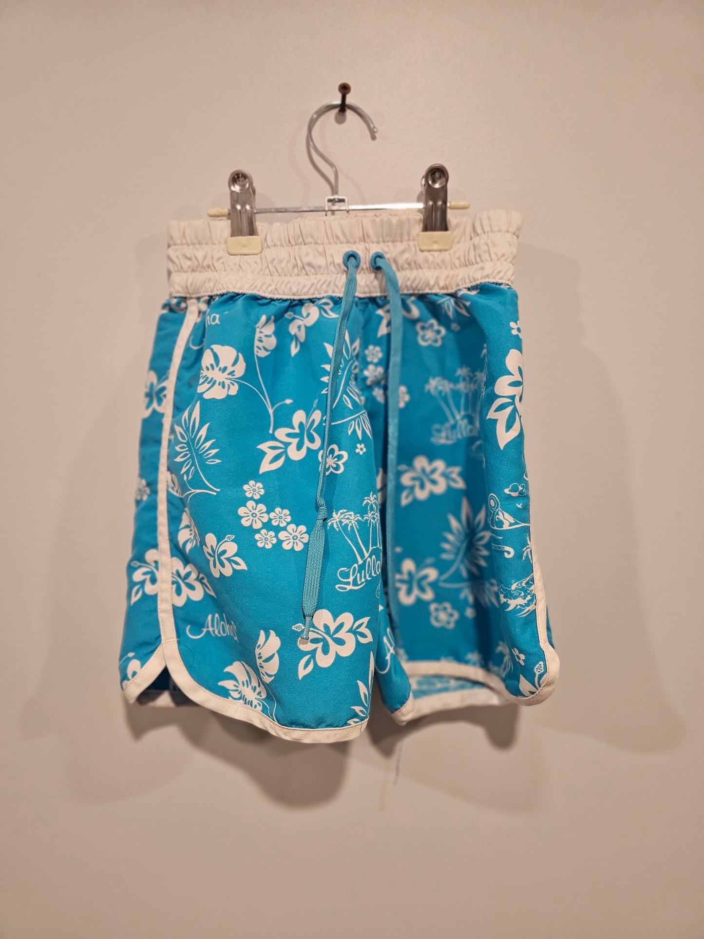 Lullah Shorts Blue Floral 6-7