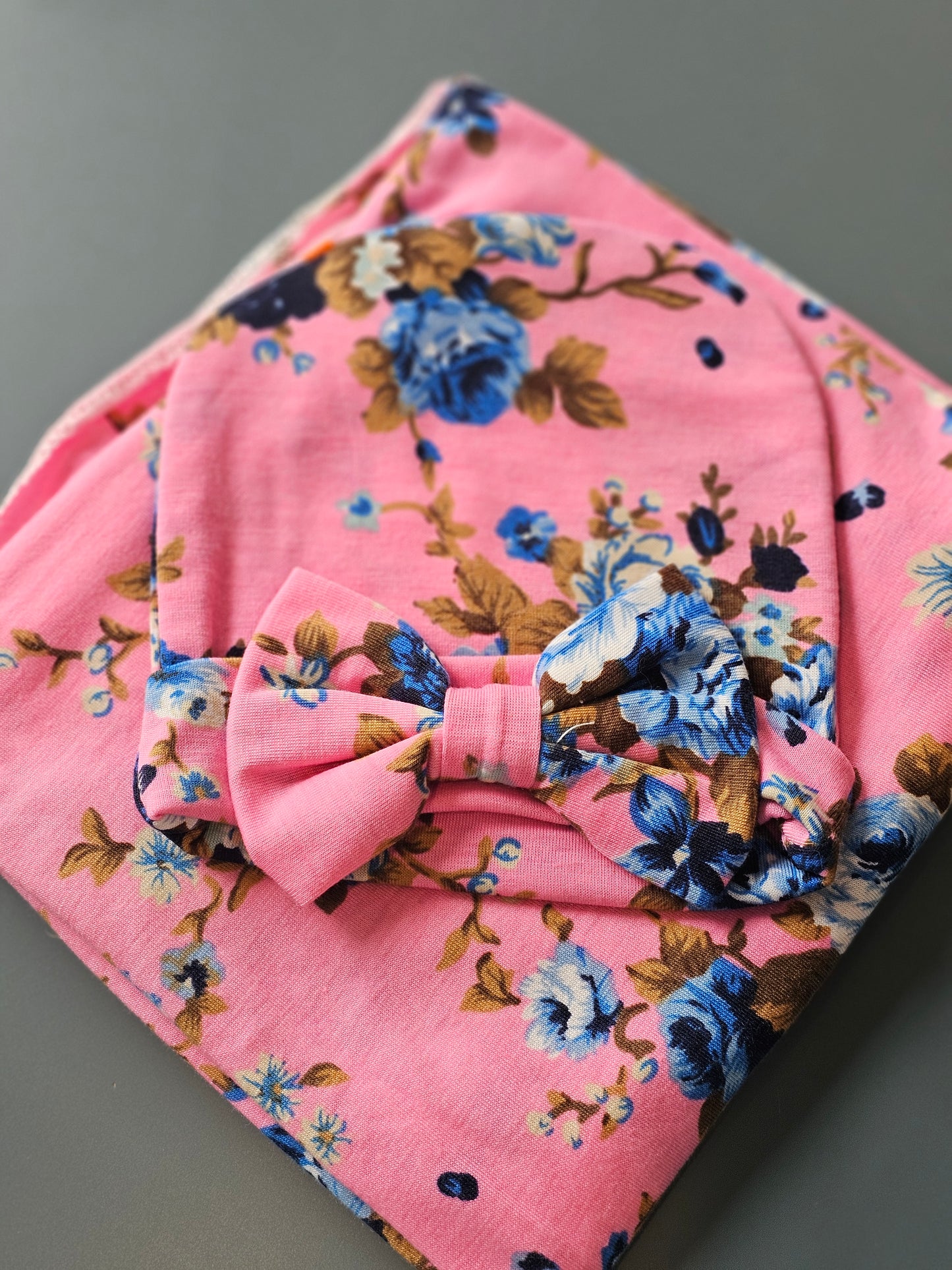 Swaddle Blanket and Matching Hat Pink