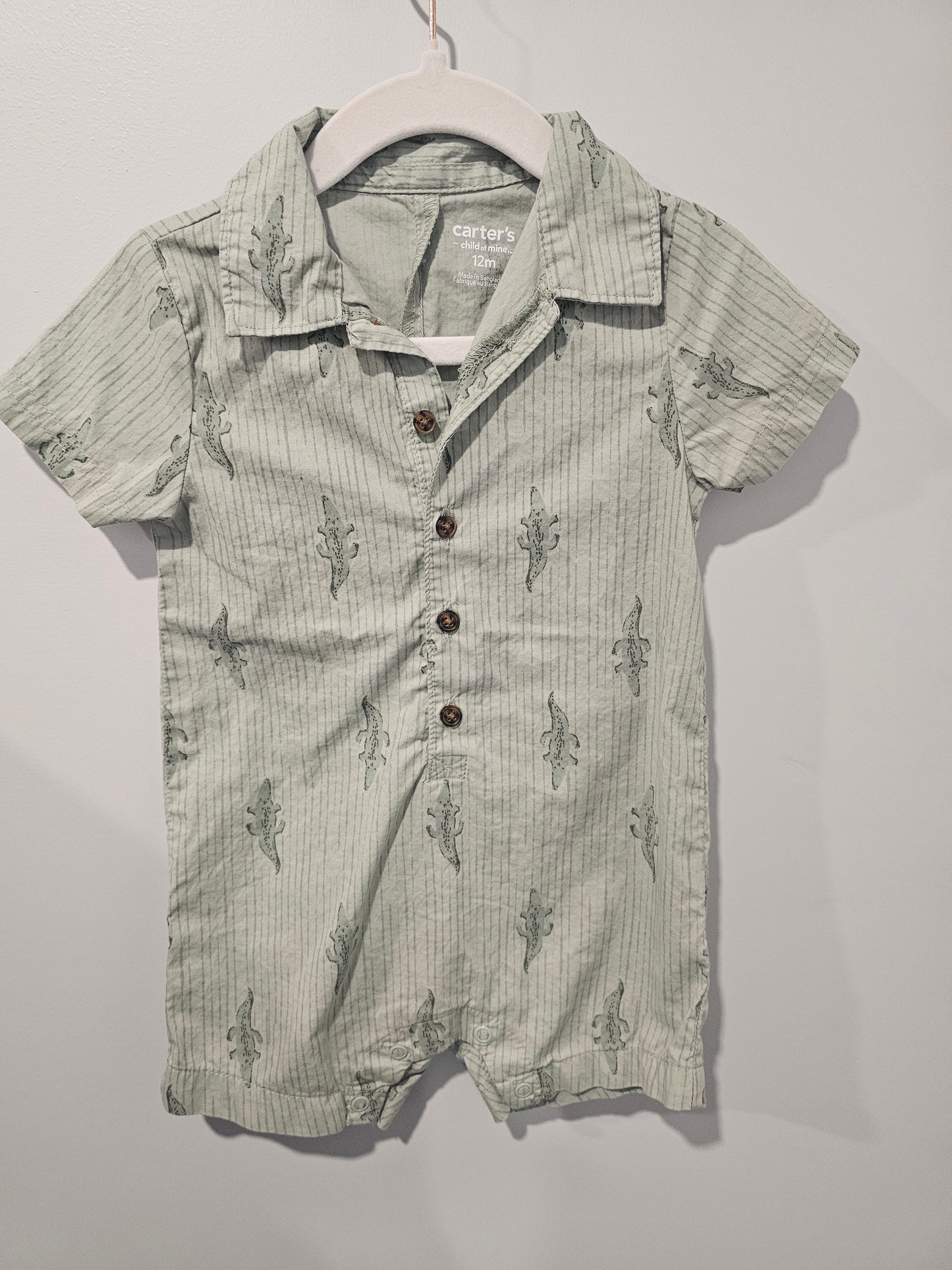 Carter's Alligator Romper 12m