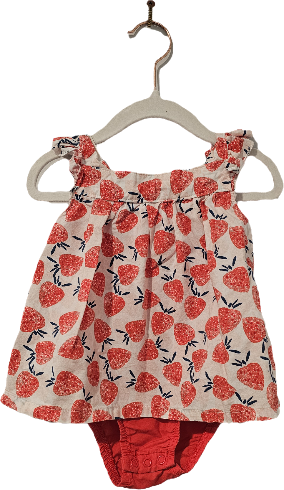 Just One You Romper Strawberries 9m