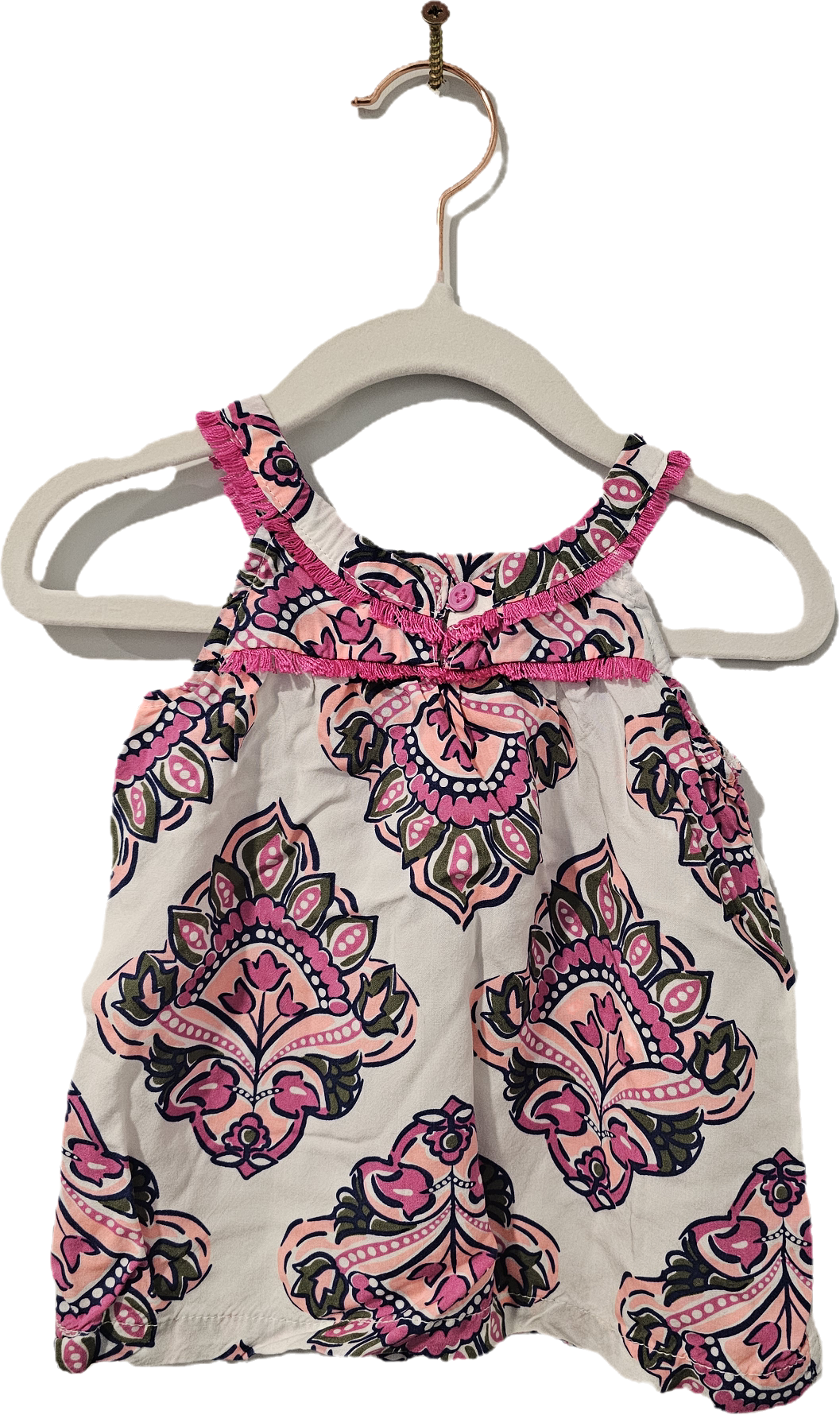 Carter's White and Floral Tank Top 18m