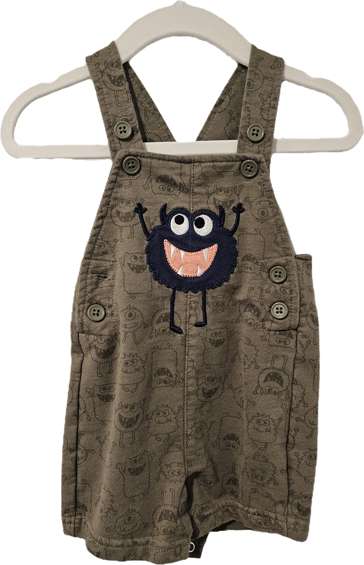 Pekkle Monster Overalls 6m