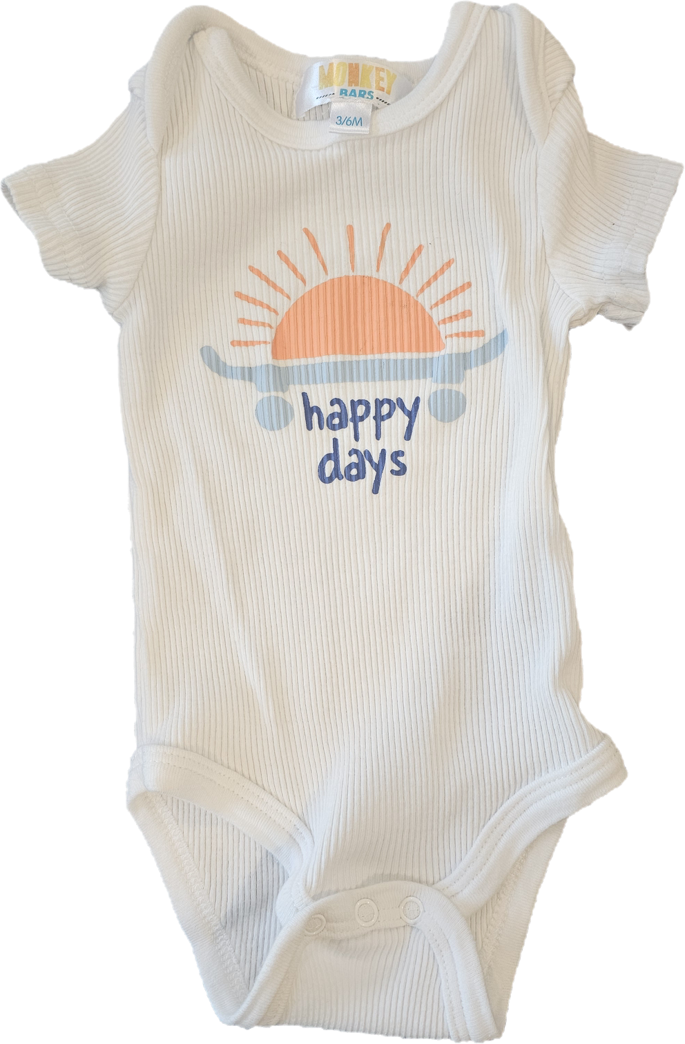 Monkey Bars Happy Days Onesie 3-6m