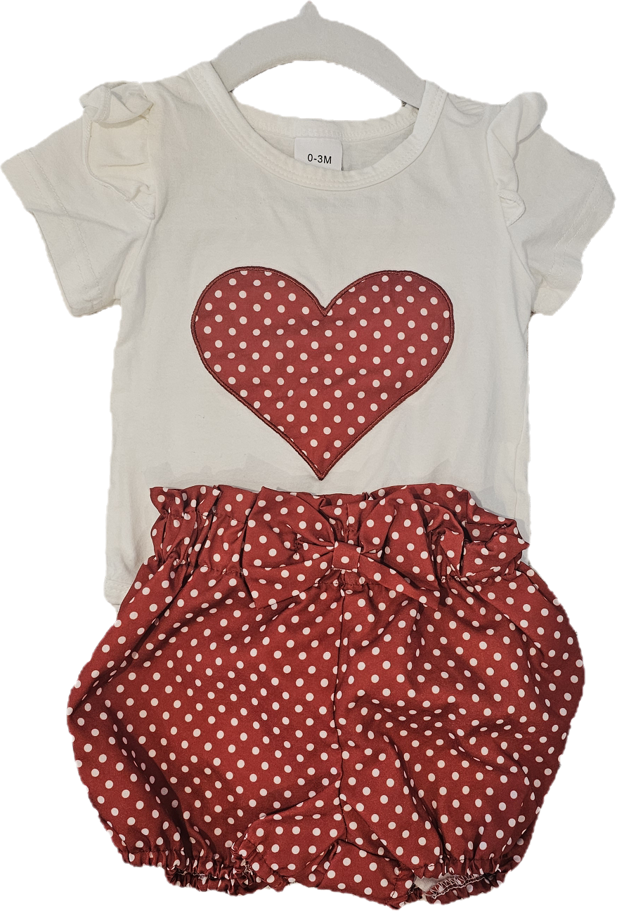 Unknown Two Piece Top and Shorts 0-3m