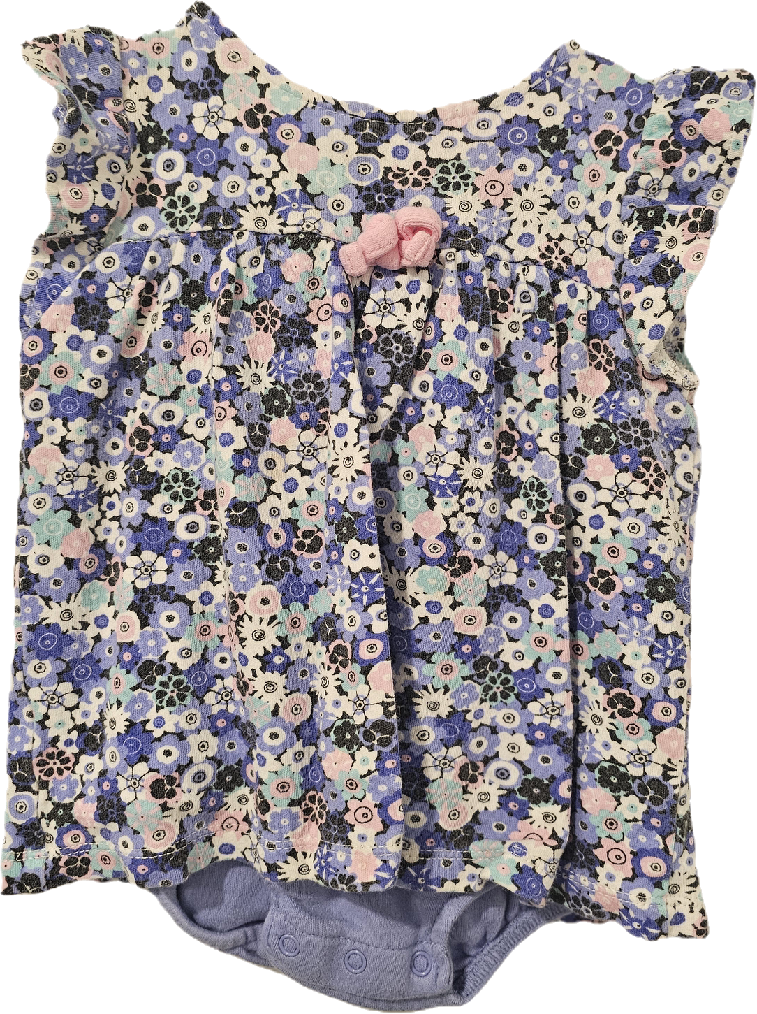 Isaac Mizrahi Romper Floral Purple Size 3-6m