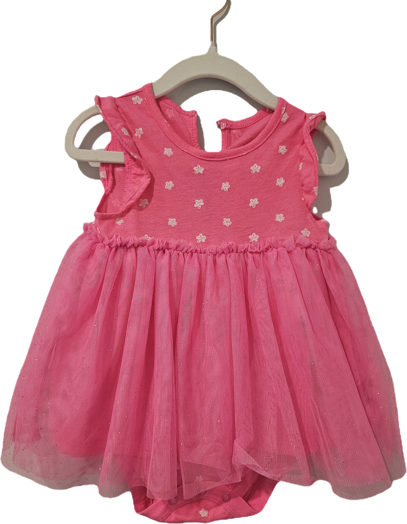 George Pink Flowers Dress Romper 18-24m
