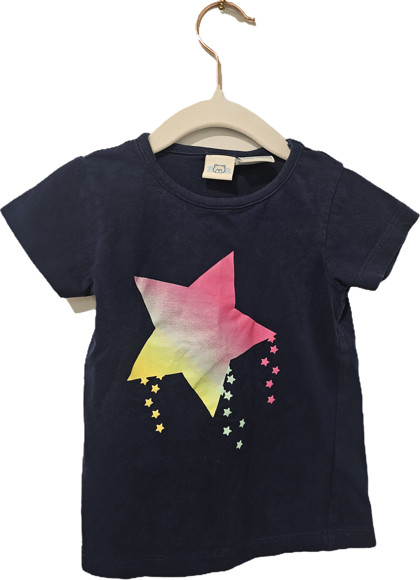 T Shirt Navy with Star 2T