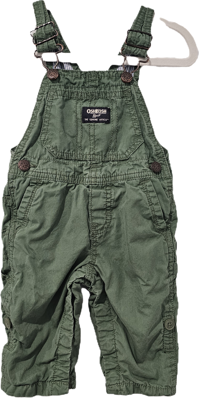 Osh Kosh Green Overalls 6m