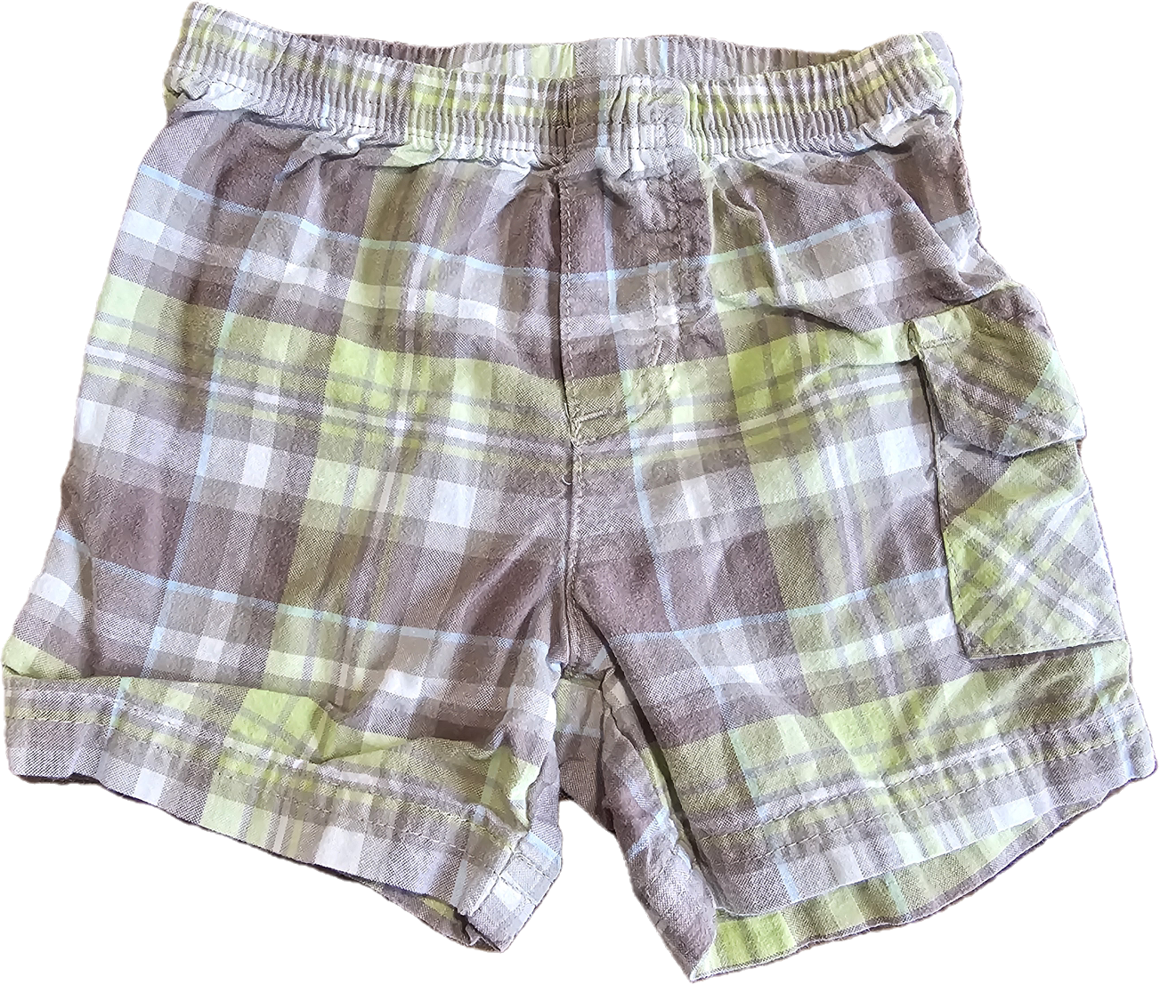 Carter's Green Plaid Shorts 6m