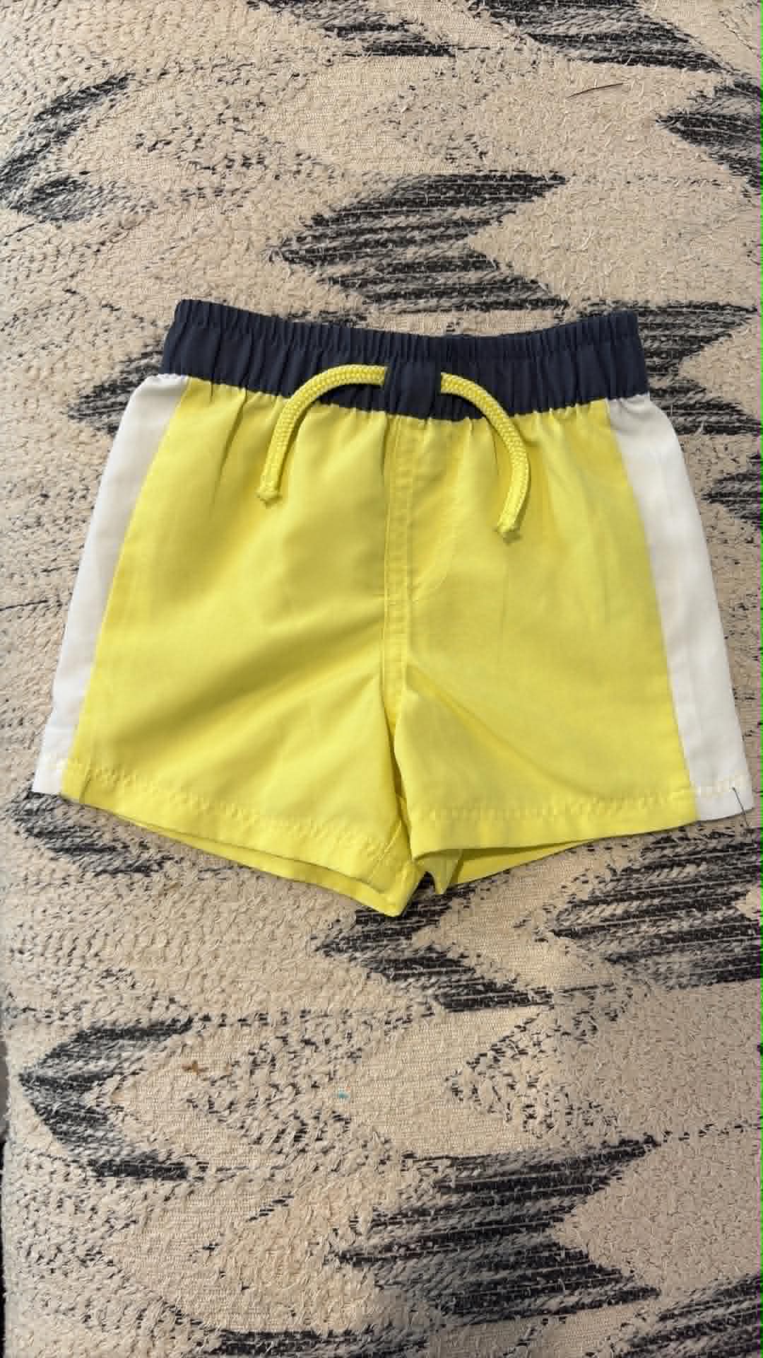 Grey Yellow Shorts
