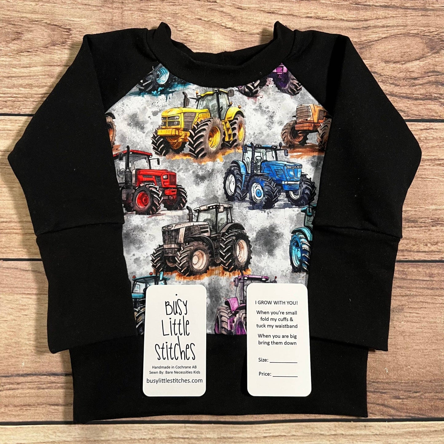 Big Rainbow Tractors Grow With Me Sweater: 1-3 Years