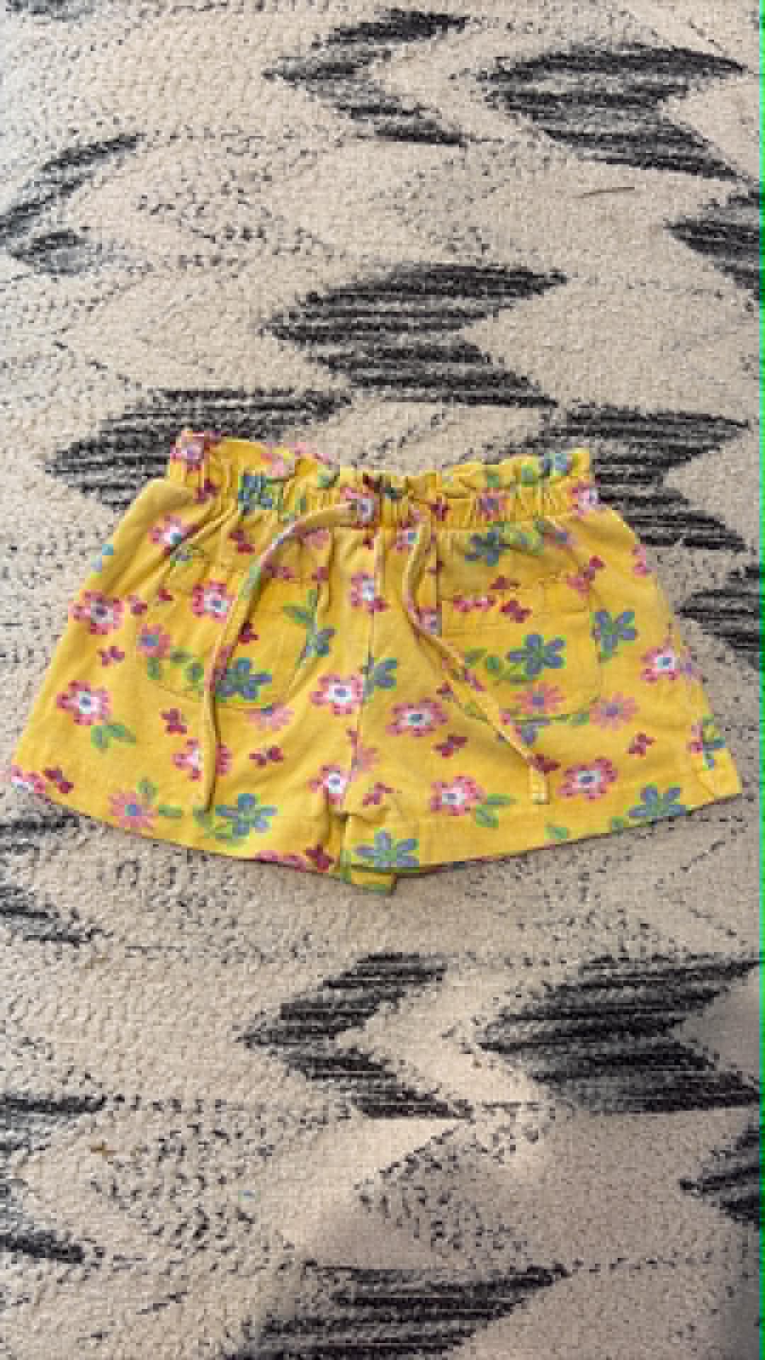 Truly Kids Yellow Flower Shorts