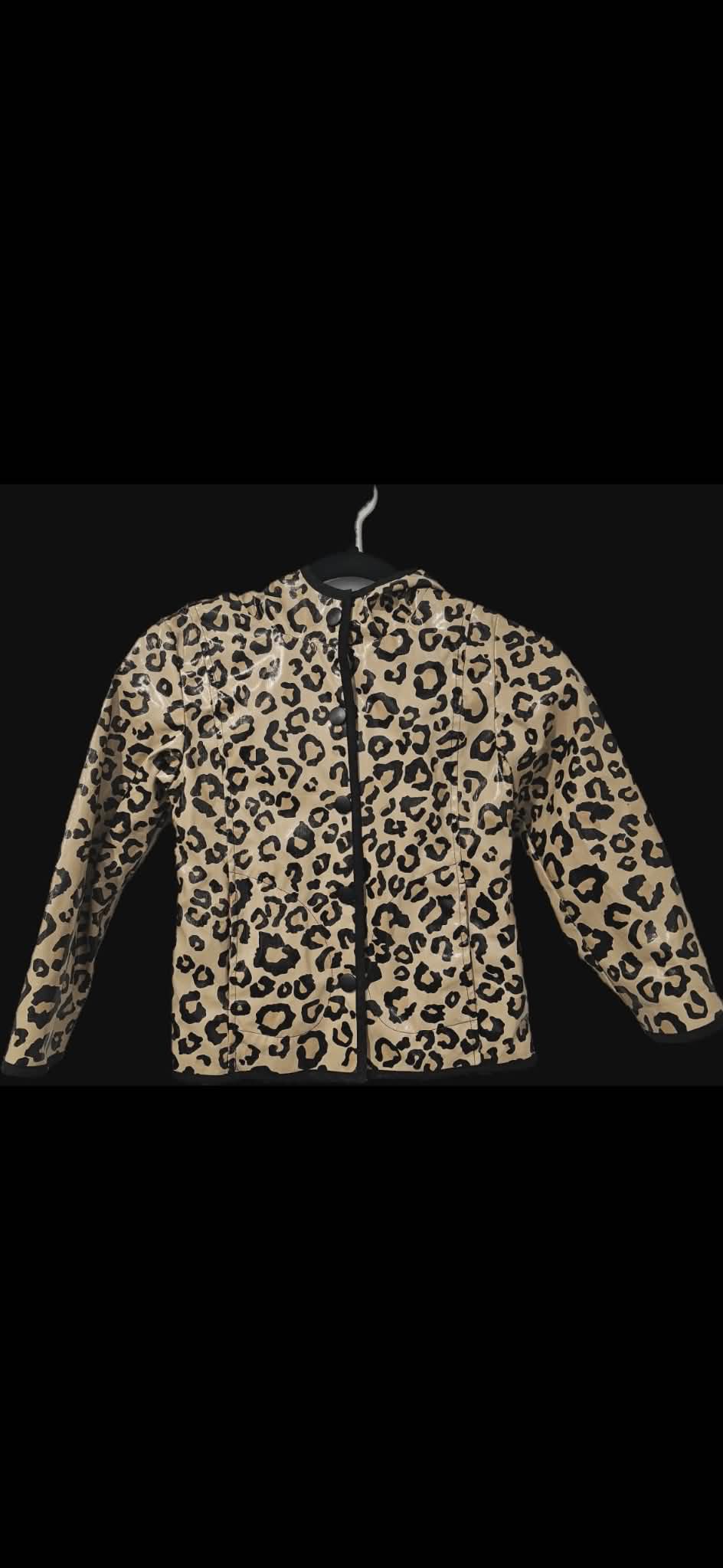 Childrens Place Cheetah Print Rain Jacket