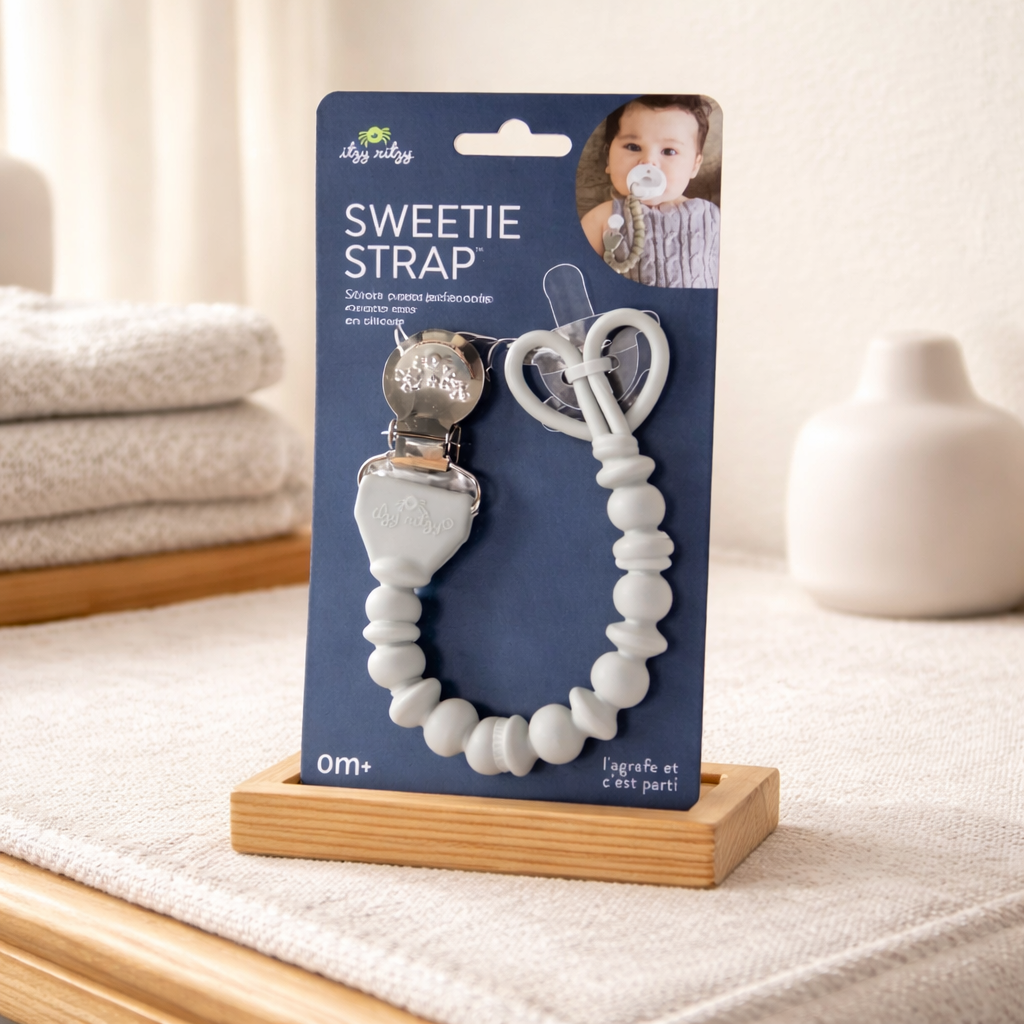 Sweetie Strap™ Silicone One-Piece Pacifier Clip Succulent $10