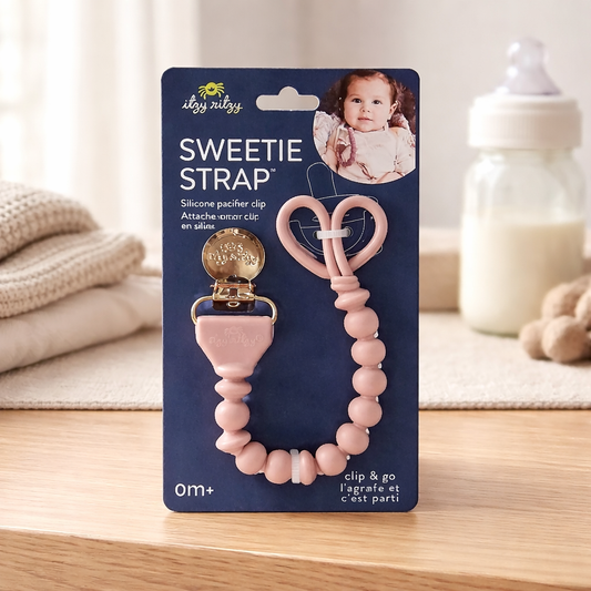 Sweetie Strap™ Silicone One-Piece Pacifier Clip Rosewood $10