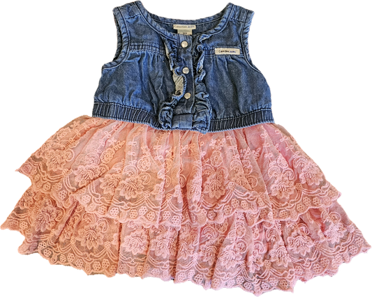 Calvin Klein Lace/Denim Dress 18mth $17.00