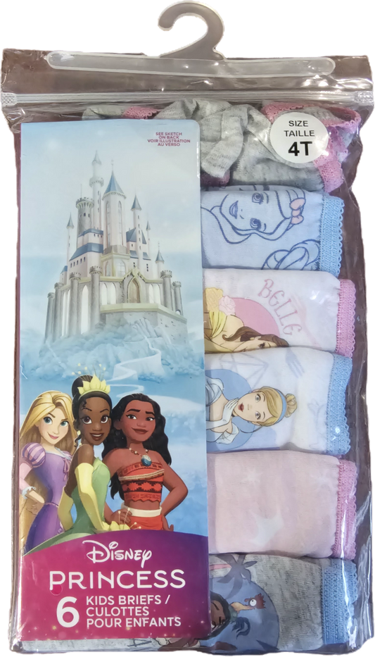 New in Package Girls Disney Princess Underwear 4T $6