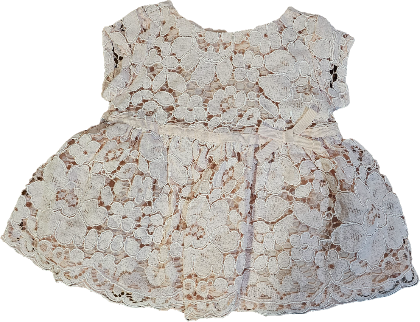 Pink Lace Dress 3-6m
