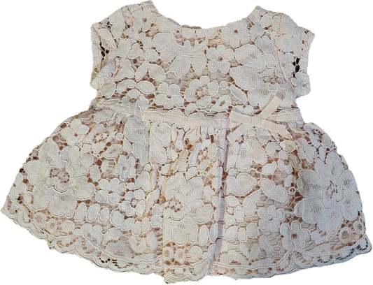 Pink Lace Dress 3-6m