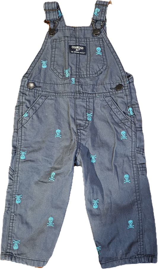 Osh Kosh Overalls Skulls 9m