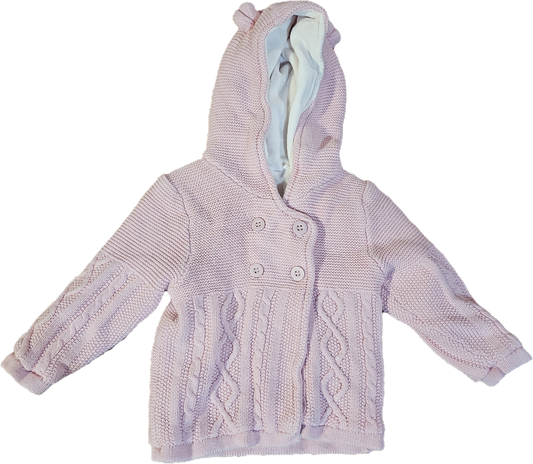 Velour Lined Knit Sweater 6-9m
