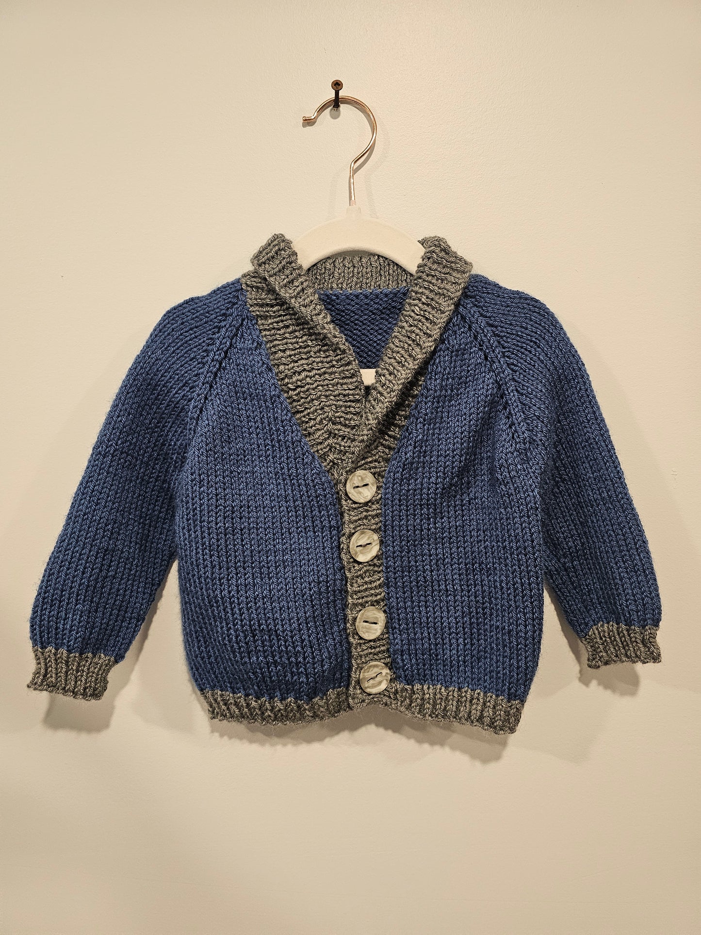 Handmade Knit Sweater Blue 12-18m