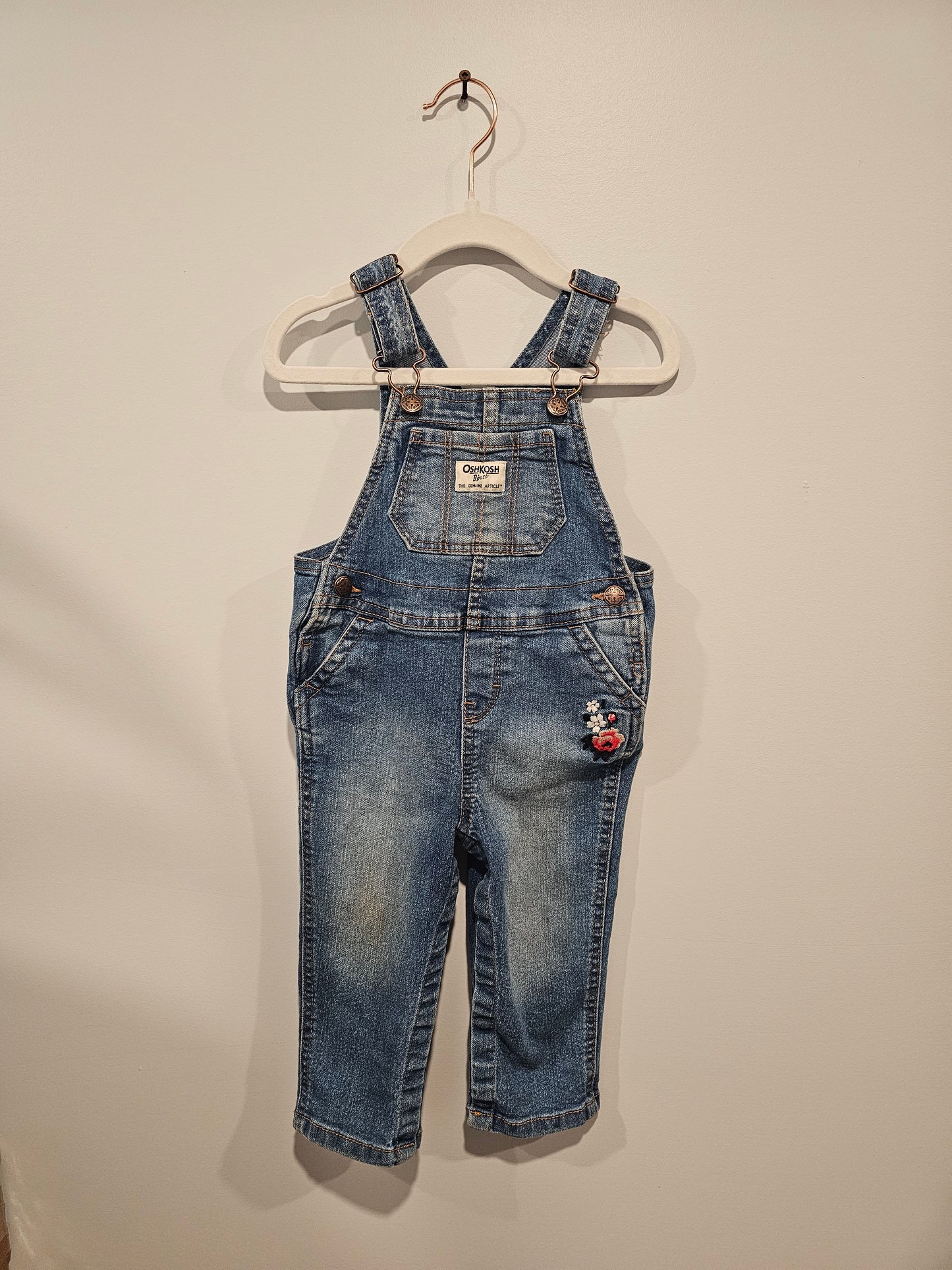 Osh Kosh Denim Overalls Size 18m