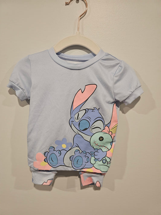 Disney Stitch Pajamas 0-3m