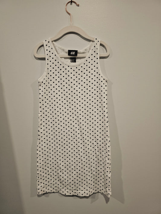 H&M Dress White Black Polka Dots 8
