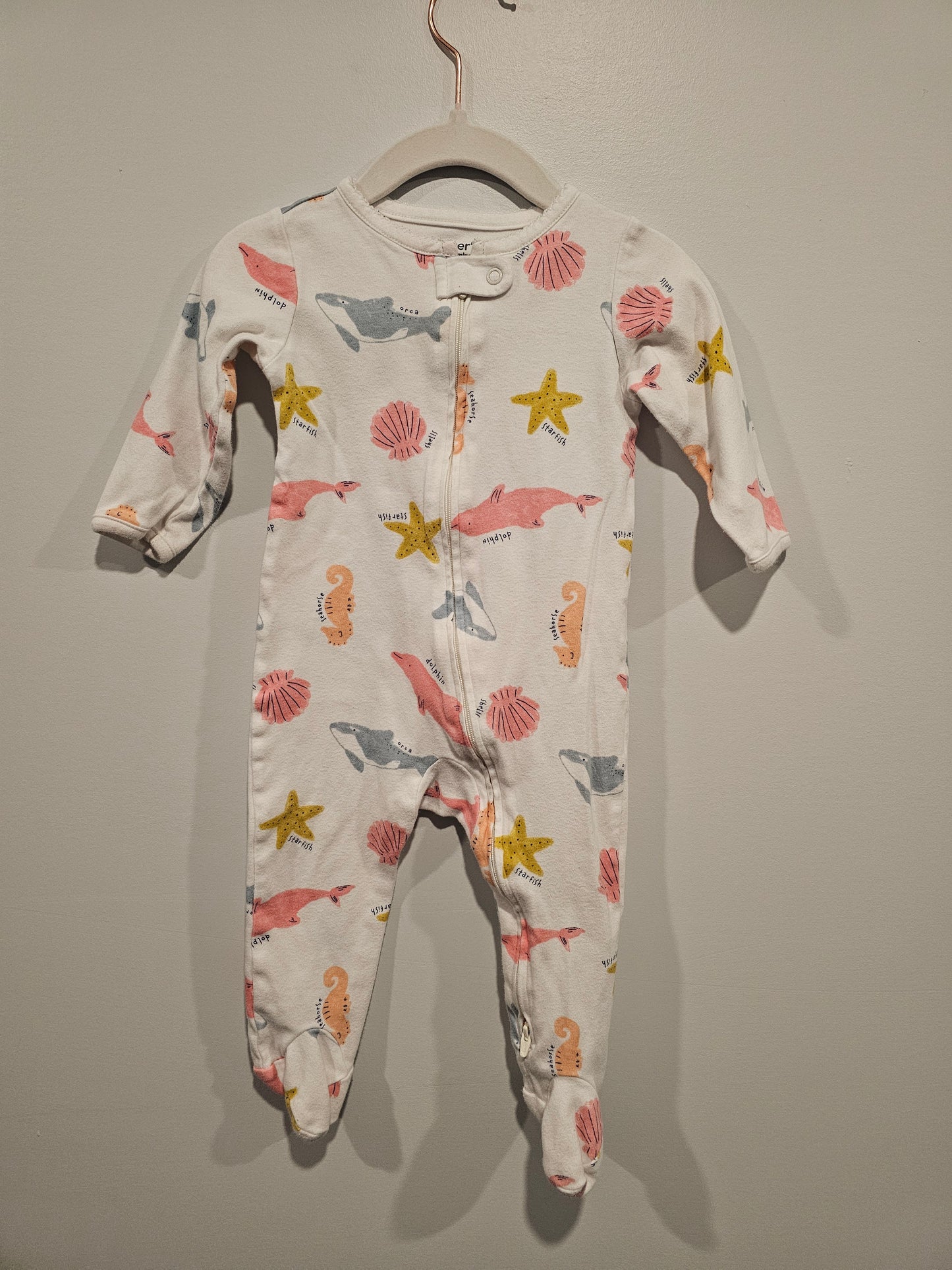 carter's sleeper with sea creatures 6-9m