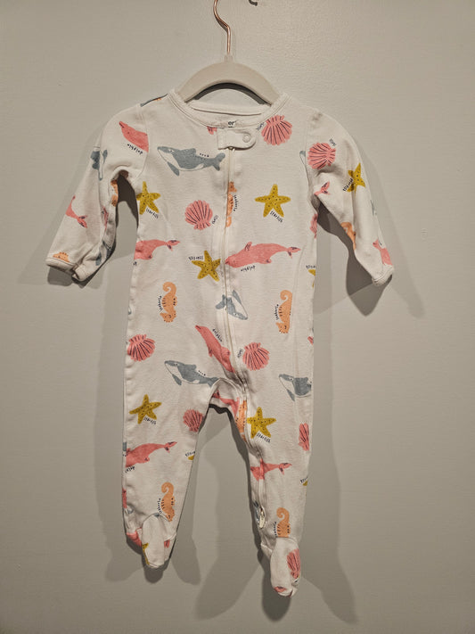 carter's sleeper with sea creatures 6-9m