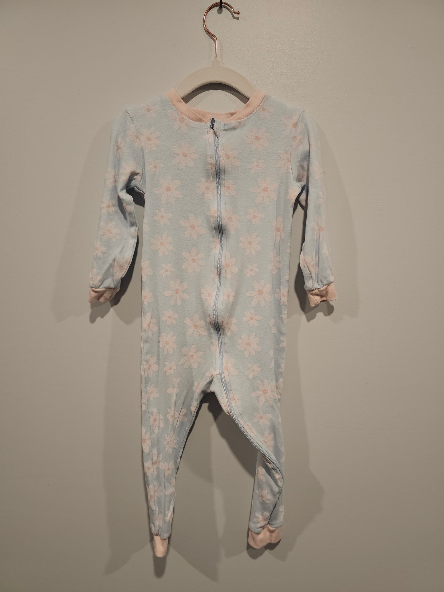 george sleeper blue with flowers 3t