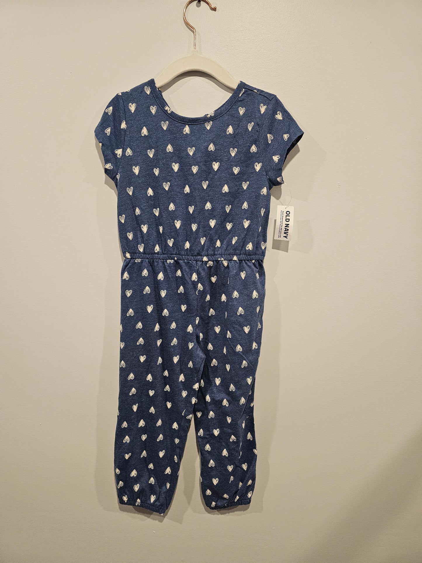 Old Navy Romper Blue Hearts 3T