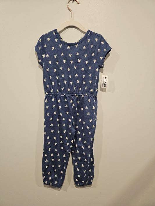 Old Navy Romper Blue Hearts 3T