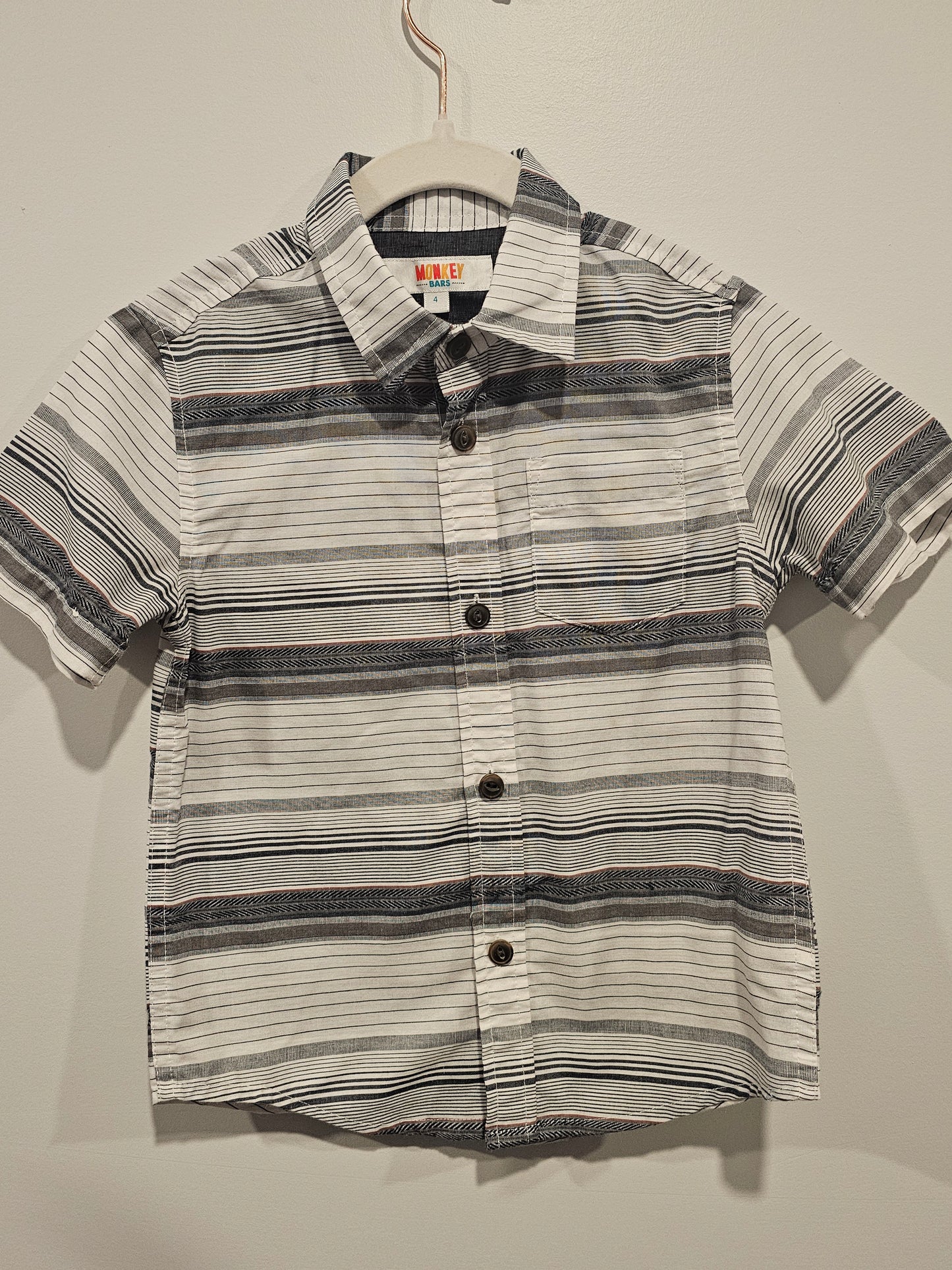 Monkey Bars Dress Shirt Striped Size 4