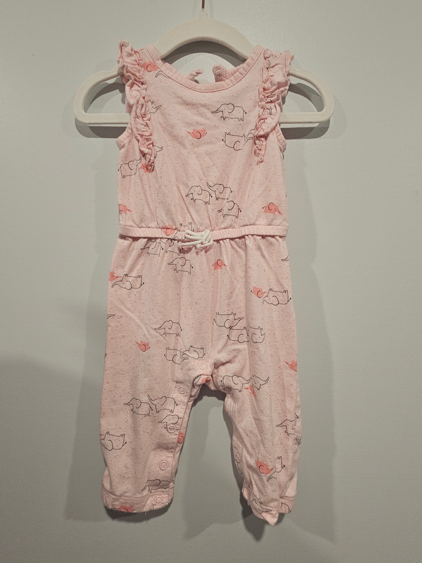 Carter's Romper Pink Elephants 3-6m