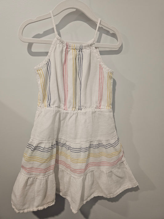 Gap white With Stripes Dress 5T