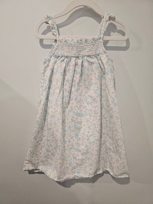 Gap Blue with white flowers Dress 5T