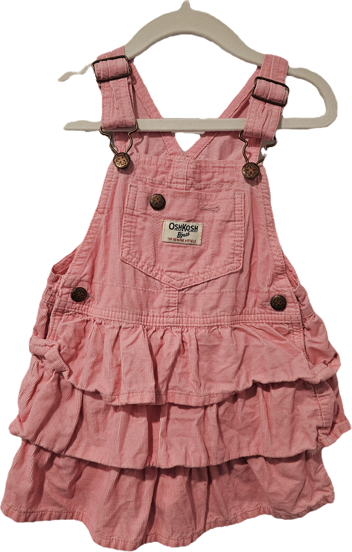Osh Kosh Pink Corduroy Overall Skirt 3T