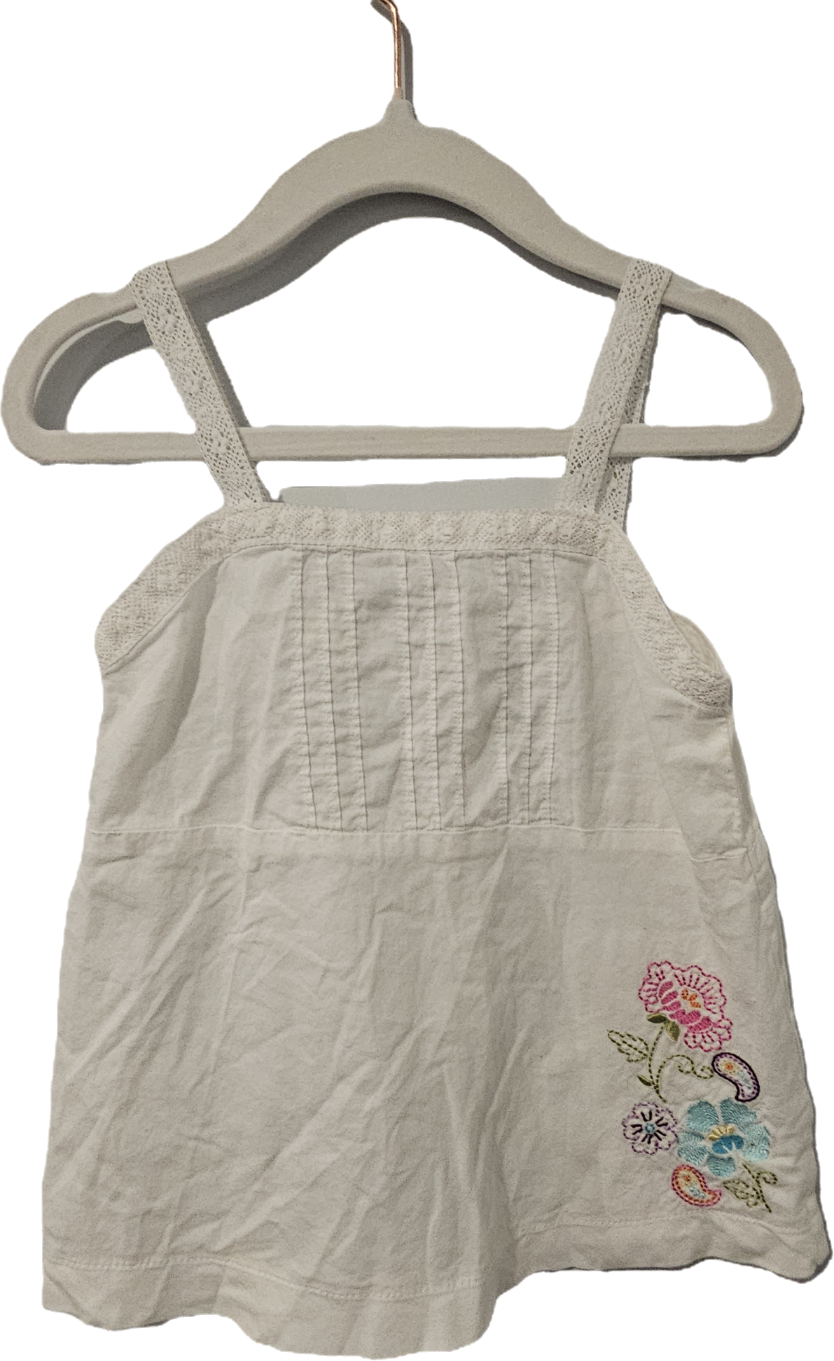 Carter's White Floral Tank Top 4T