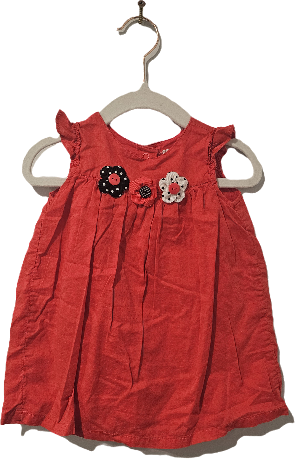Gymboree Dress Red with Floral 6-12m