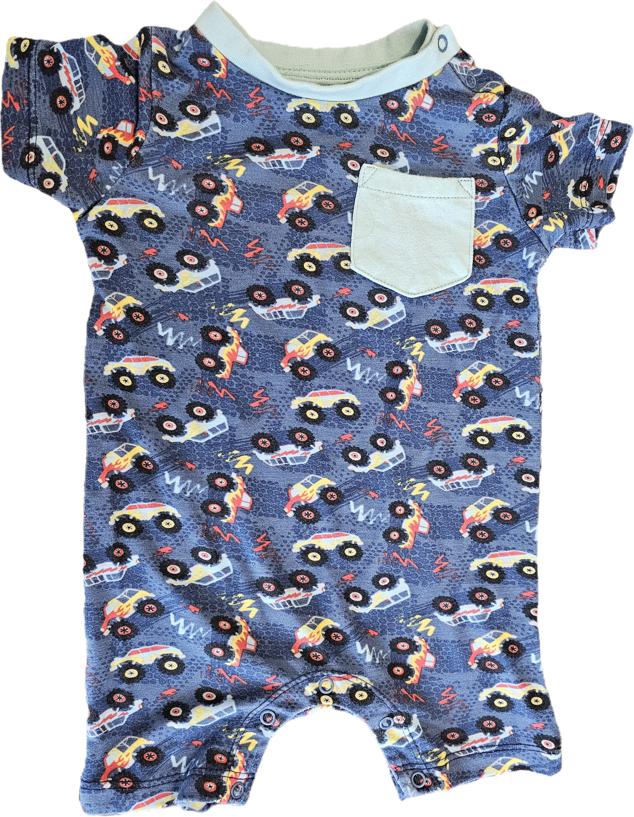 Monkey Bars Romper Truck 3-6m