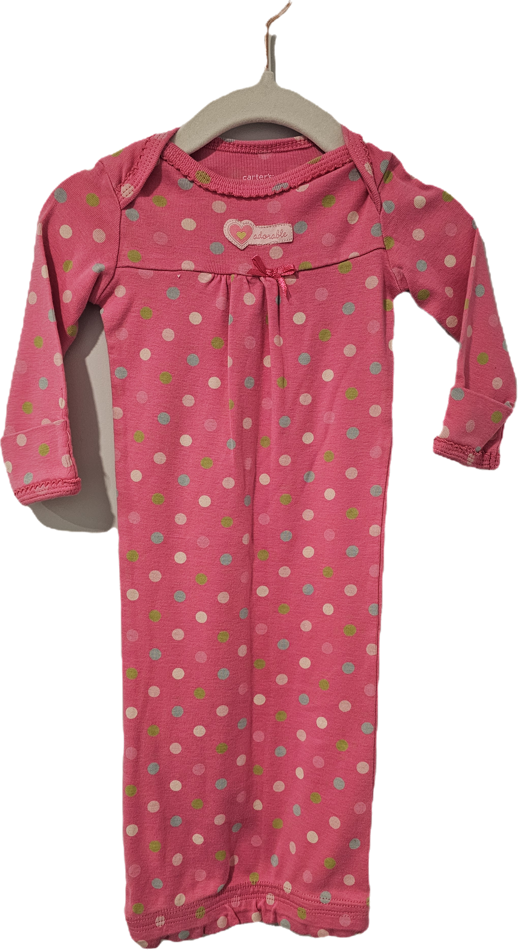 Carter's Sleep Sack Pink Polka Dots 0-3m