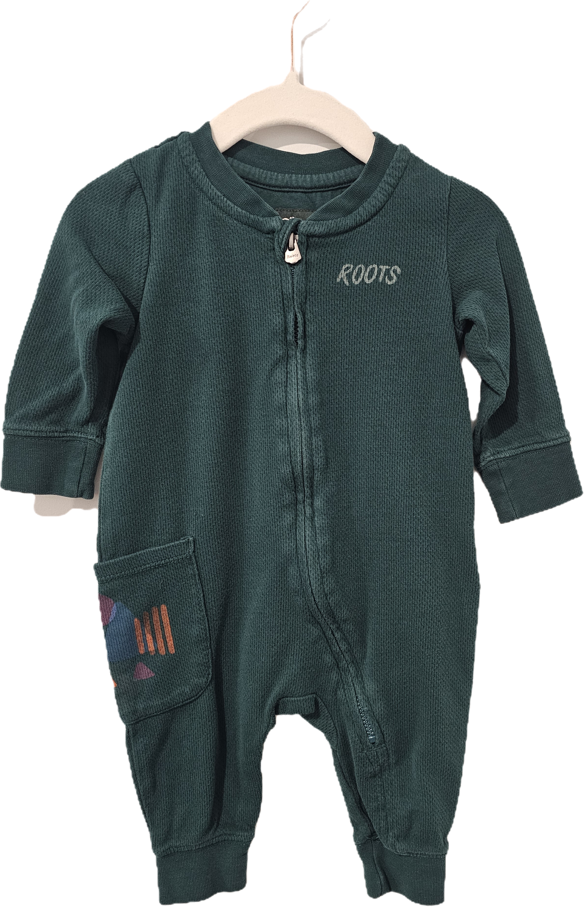 Roots Baby Full Piece Romper Green 3-6m