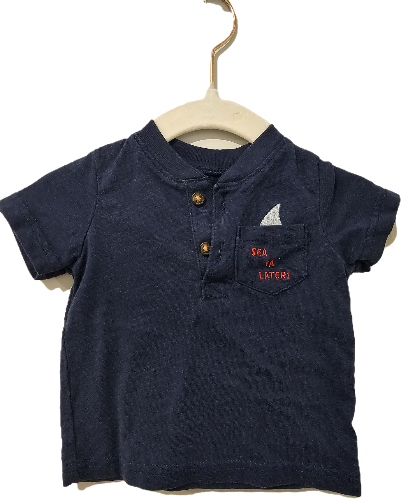 Carter's Shark T Shirt 0-3m