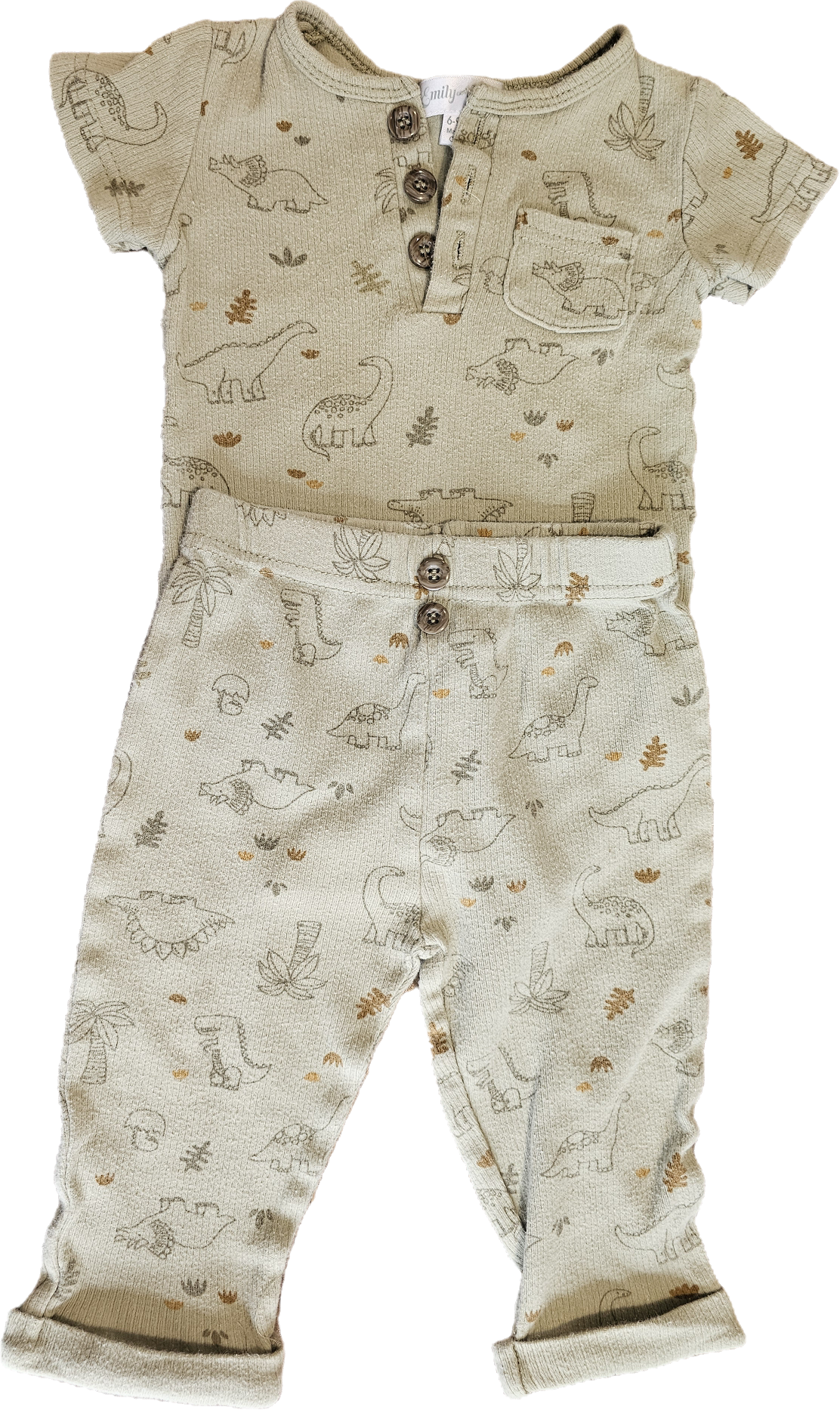 Emily and Oliver Onesie and Pants 6-9m