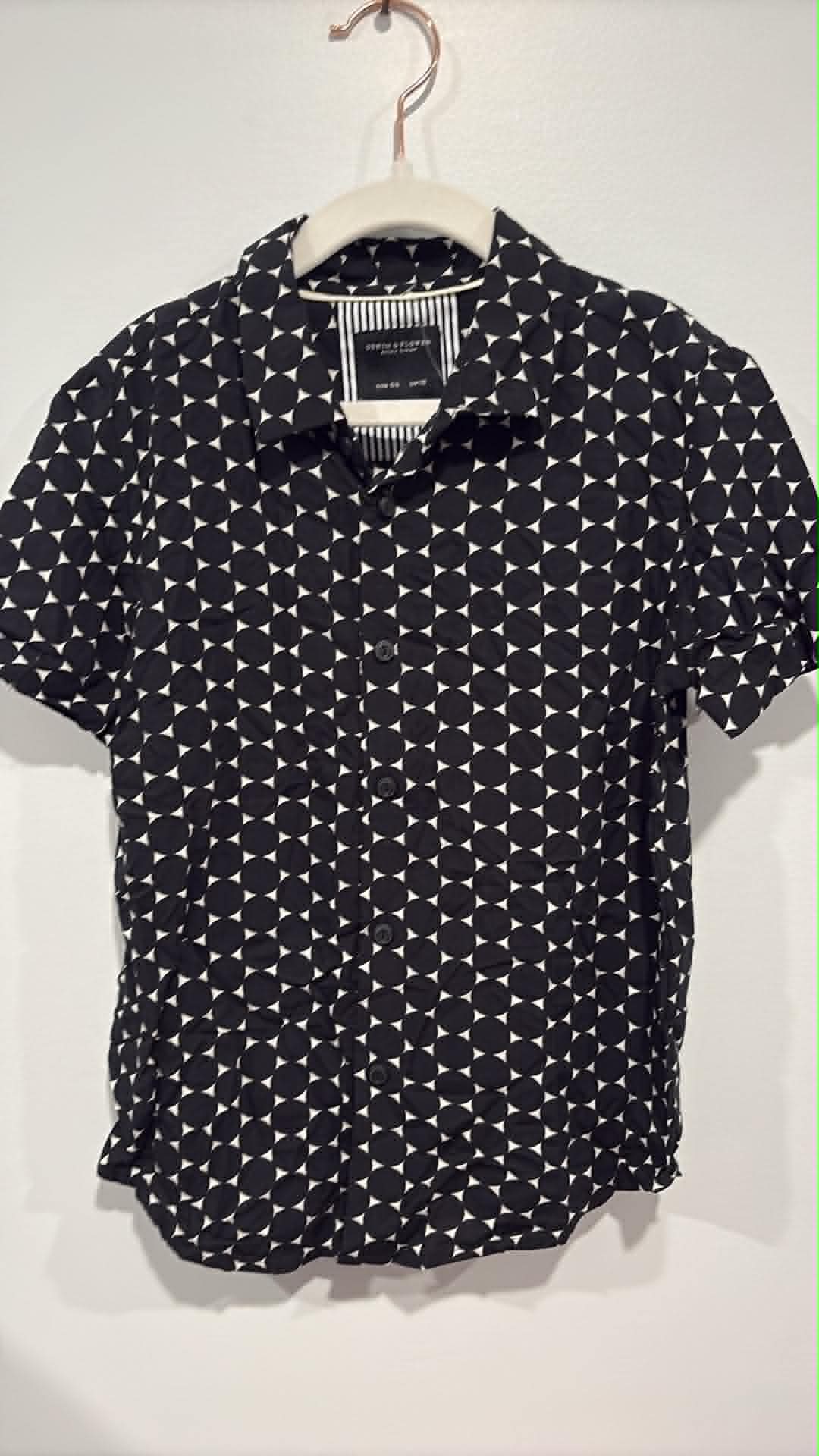 New Dot Dress Shirt Denim & Flower