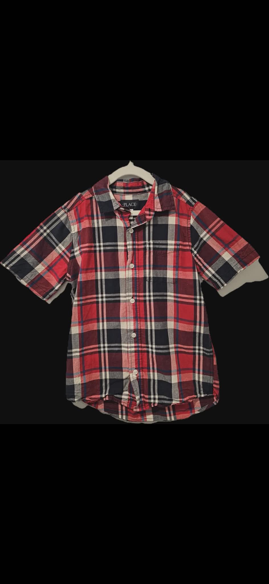 Children's Place Red Button up Dress Shirt 7-8